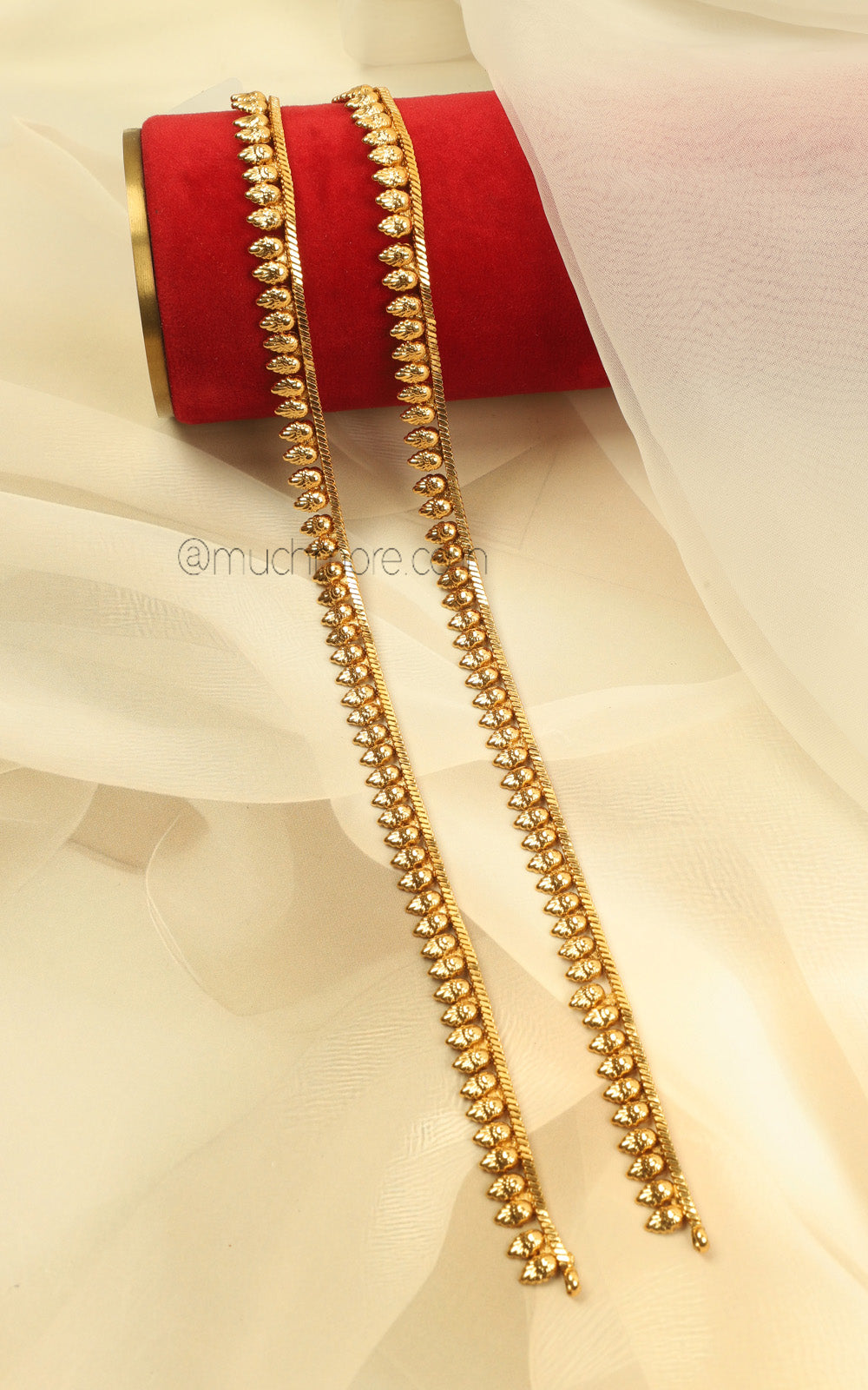 Stylish Gold Polish Anklets For Women & Girls