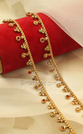 Traditional Bridal Ruby Color Payal With Gold Finish Shine