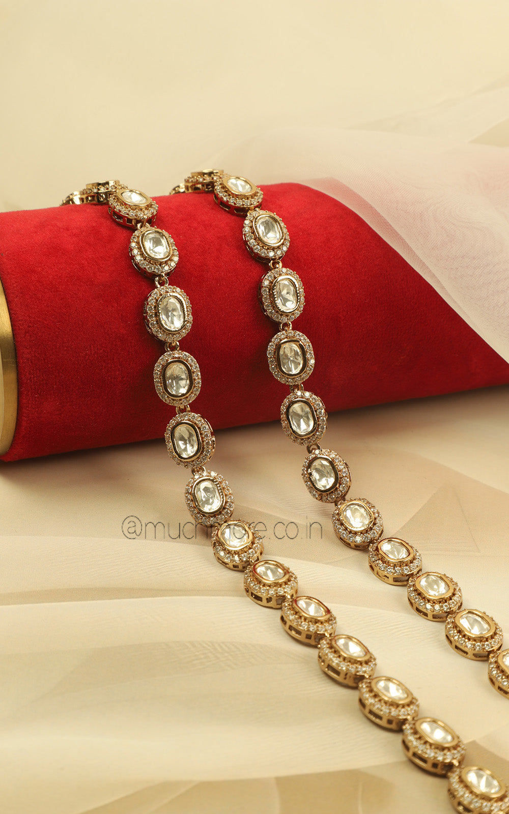 Luxury Polki With Diamonds Anklets Online For Women