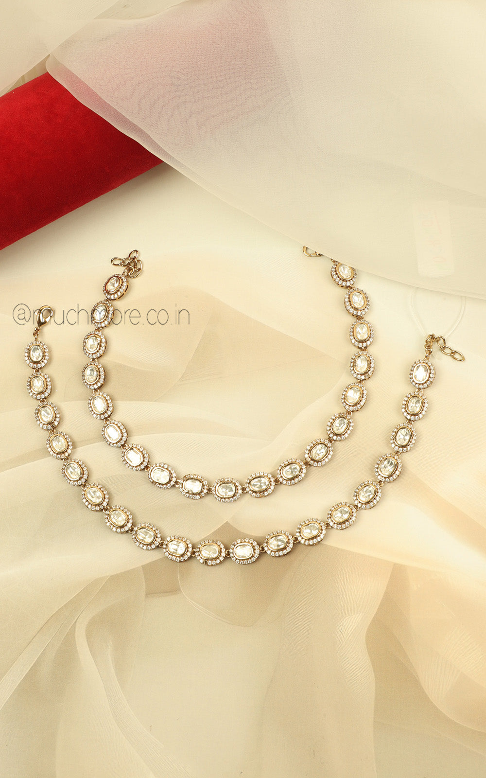 Luxury Polki With Diamonds Anklets Online For Women