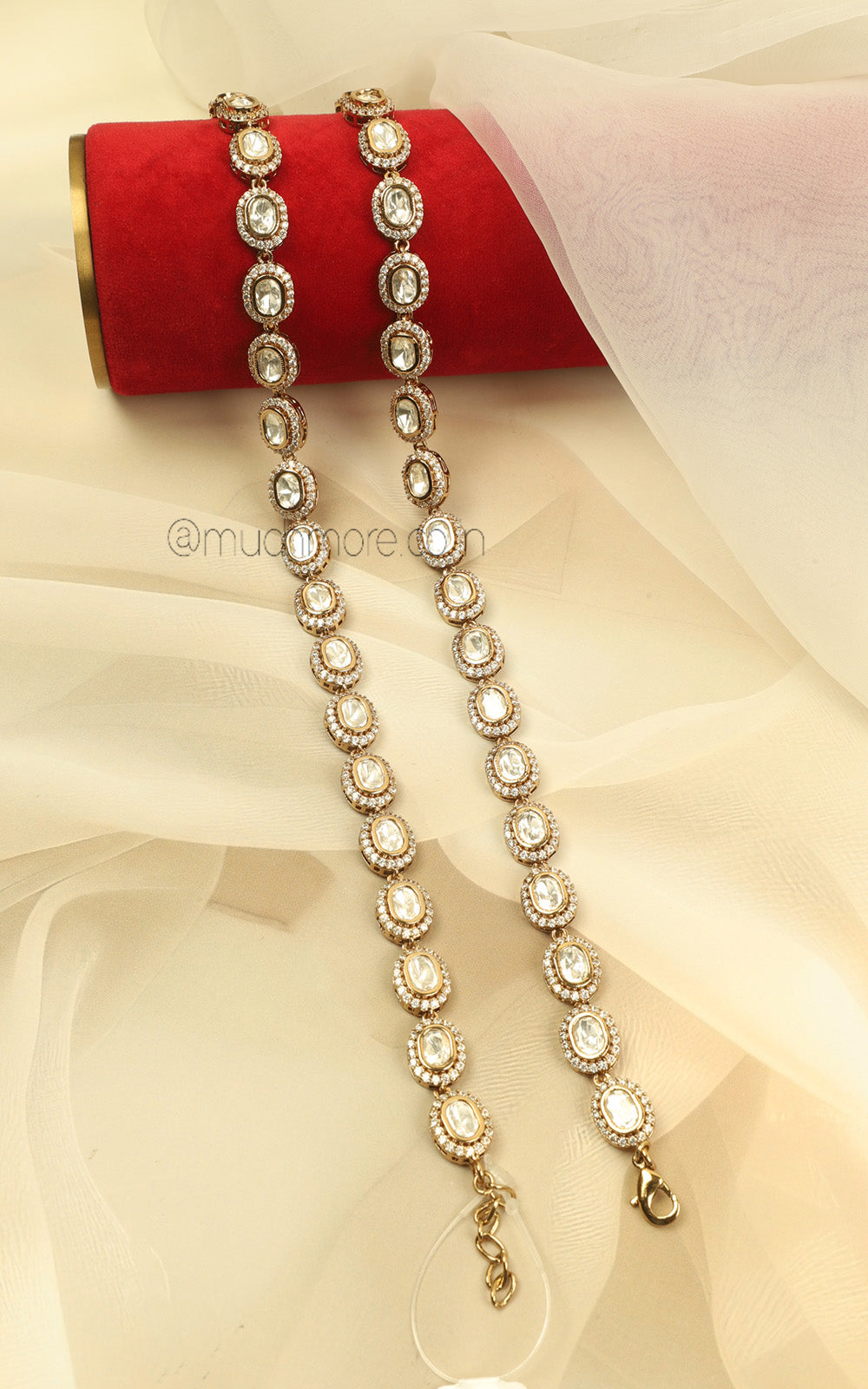 Luxury Polki With Diamonds Anklets Online For Women