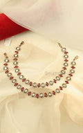 Sleek Gold Polish Kundan Diamonds Anklets For Brides