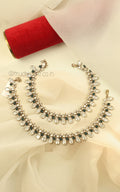 Statement Kundan Diamond Gold Polish Payal Anklets