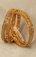 Pure Gold Look Without Color And Stone Srt Of 4 Bangles
