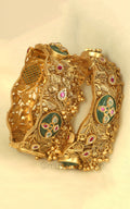 Shop  Now Mint Green Ruby Gold Polish Kangan Bangles