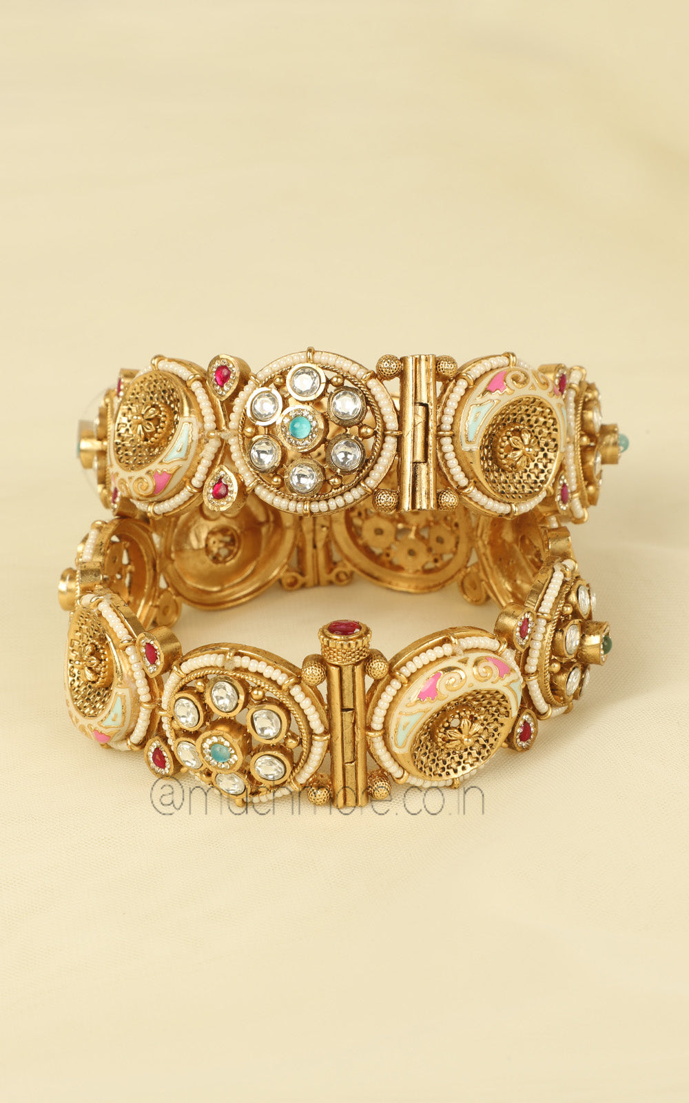 Premium Designer Bangles Polki Enamel Openable Styles
