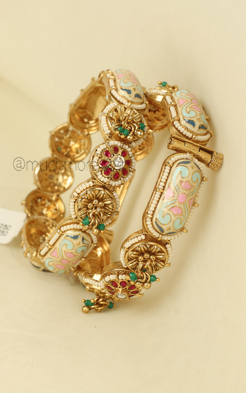 Bridal Enamel Bangles Openable Designer Sets | Much-More