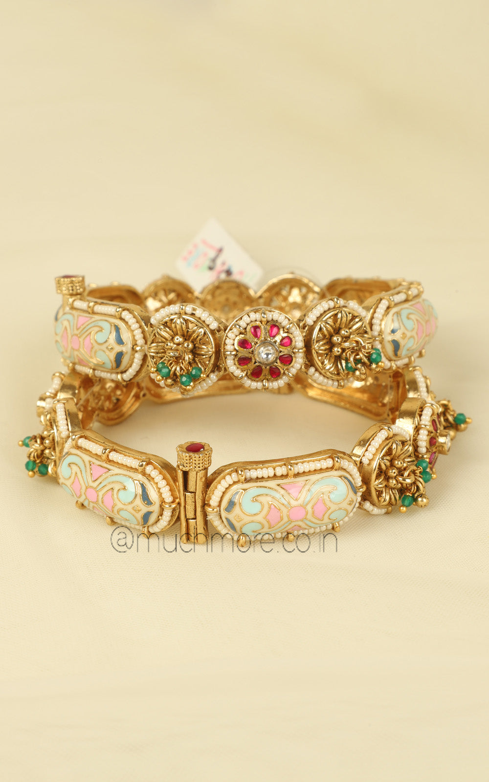 Bridal Enamel Bangles Openable Designer Sets | Much-More