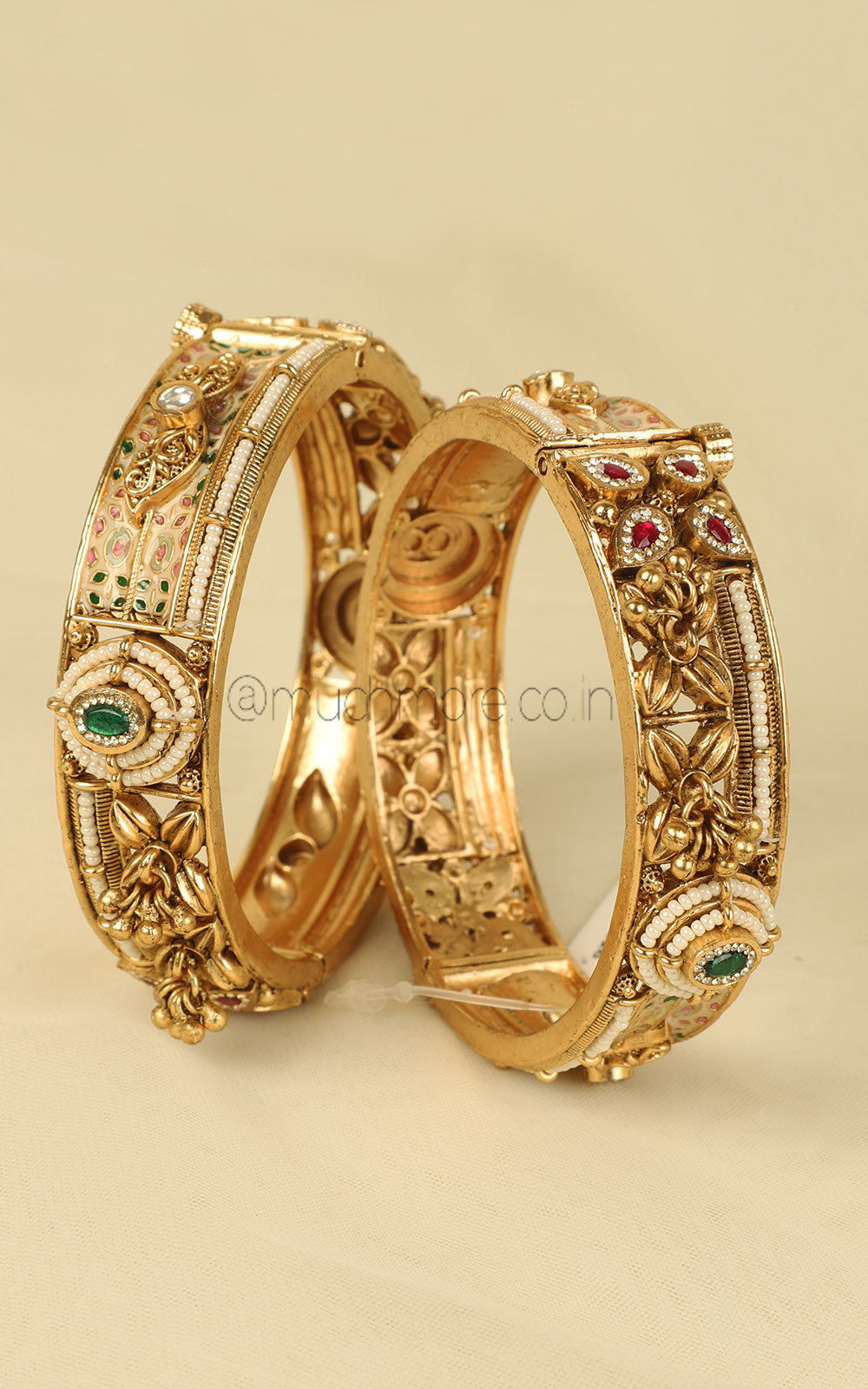 Ruby Green Premium Quality Meenakari Women Bangles