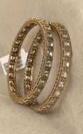 Antique Gold Polish Light Weight Bangles For Women