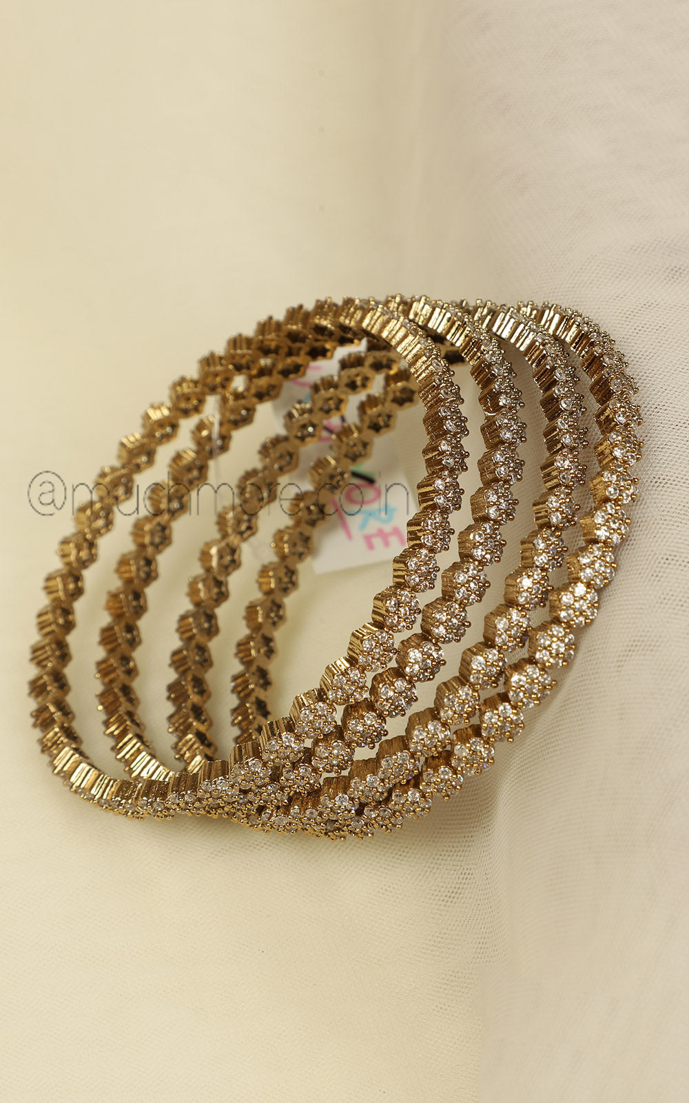 Dull Matte Gold Polish Beautiful Crawford Daily Wear Bangles
