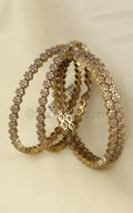 Dull Matte Gold Polish Beautiful Crawford Daily Wear Bangles