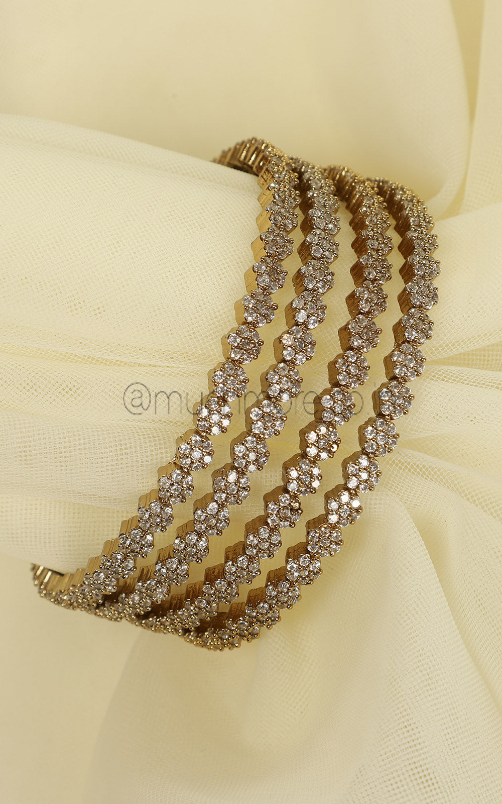 Dull Matte Gold Polish Beautiful Crawford Daily Wear Bangles