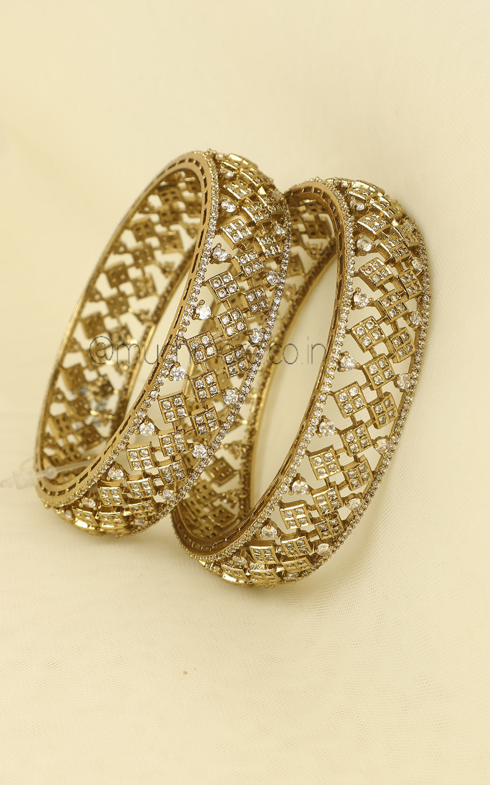 Antique Gold Polish Bangles Elegant Bridal & Festive Wear