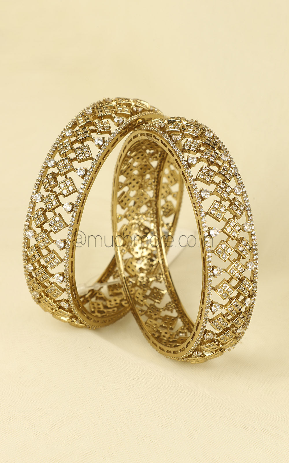 Antique Gold Polish Bangles Elegant Bridal & Festive Wear