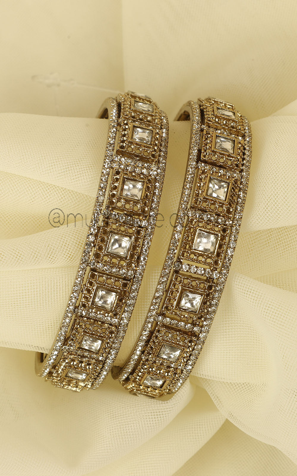 Low Price Antique Gold Polish Kada Bangles