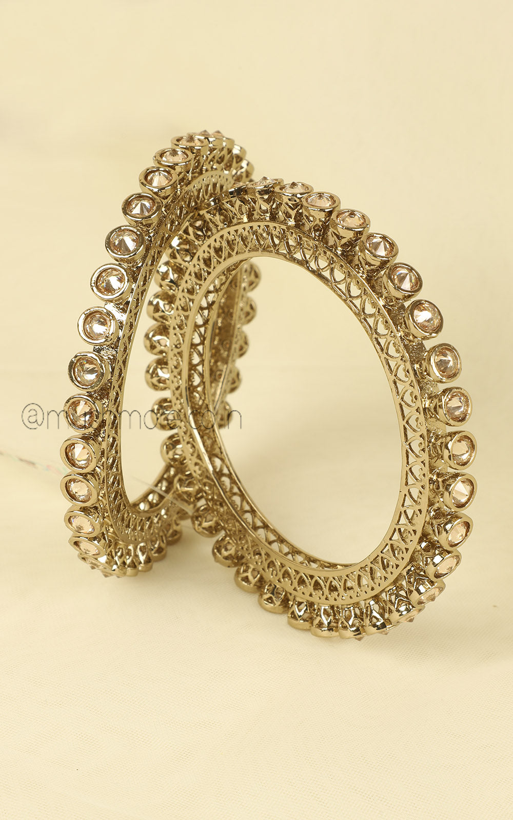 Antique Gold Polish Pacheli Style Designer Bangles