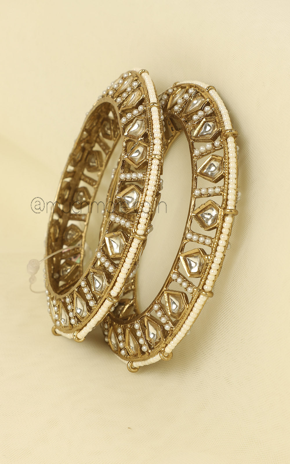 Low Price Antique Gold Polish Pearl Bangles