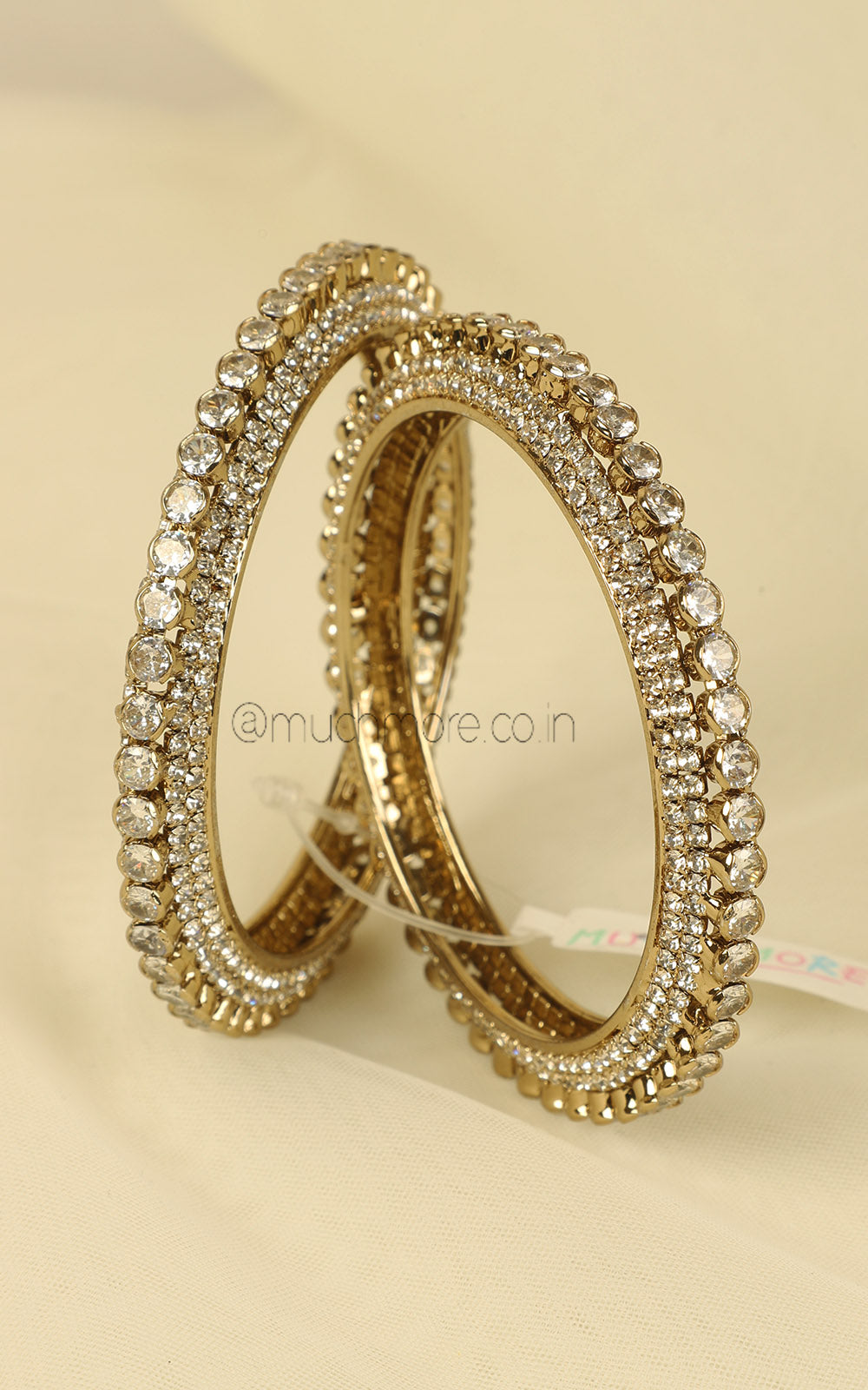 Antique Gold Polish Stone Work Pacheli Bangles