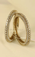 Antique Gold Polish Stone Work Pacheli Bangles
