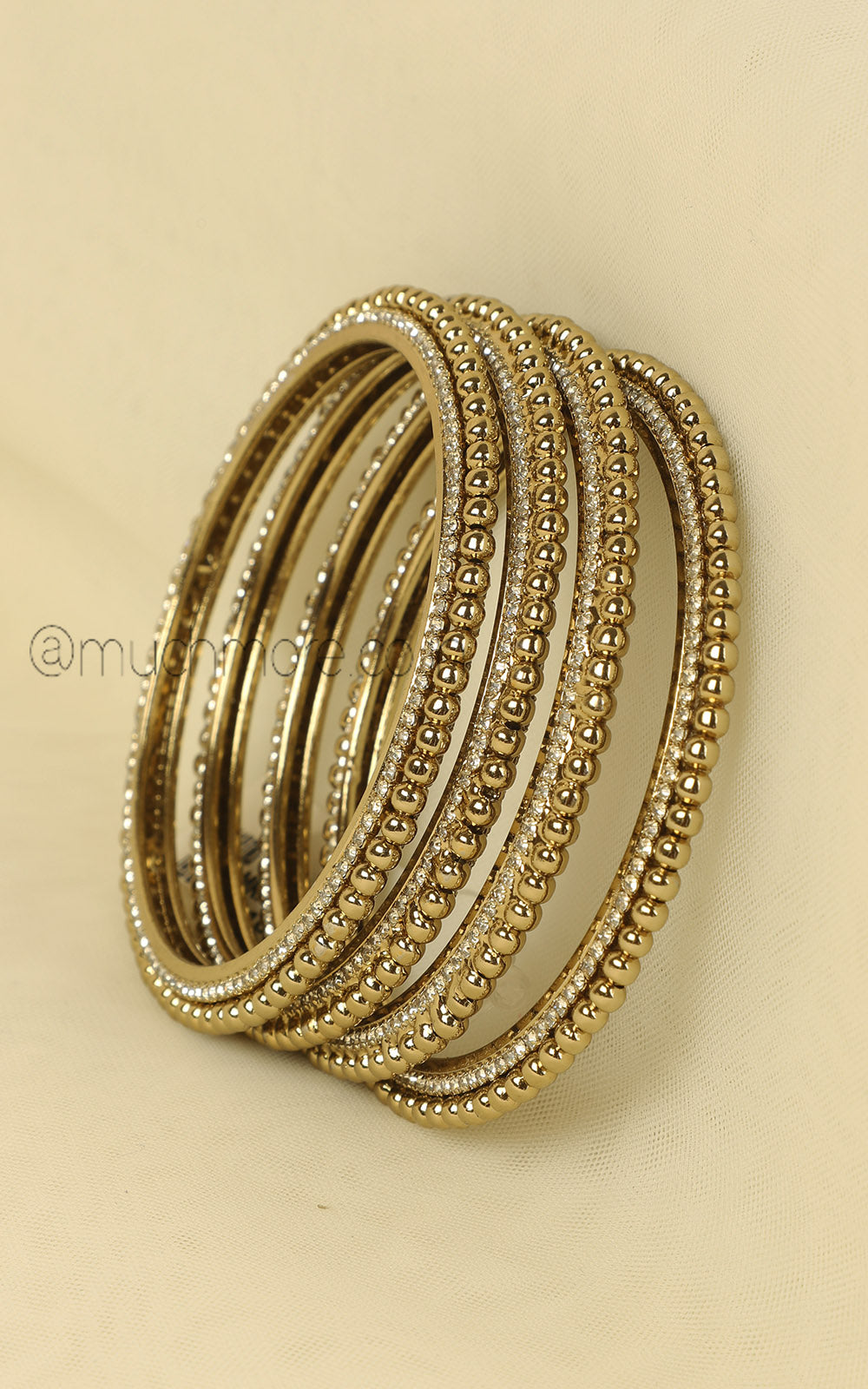 Set Of 4 Antique Gold Beads For Wedding & Festive Wear