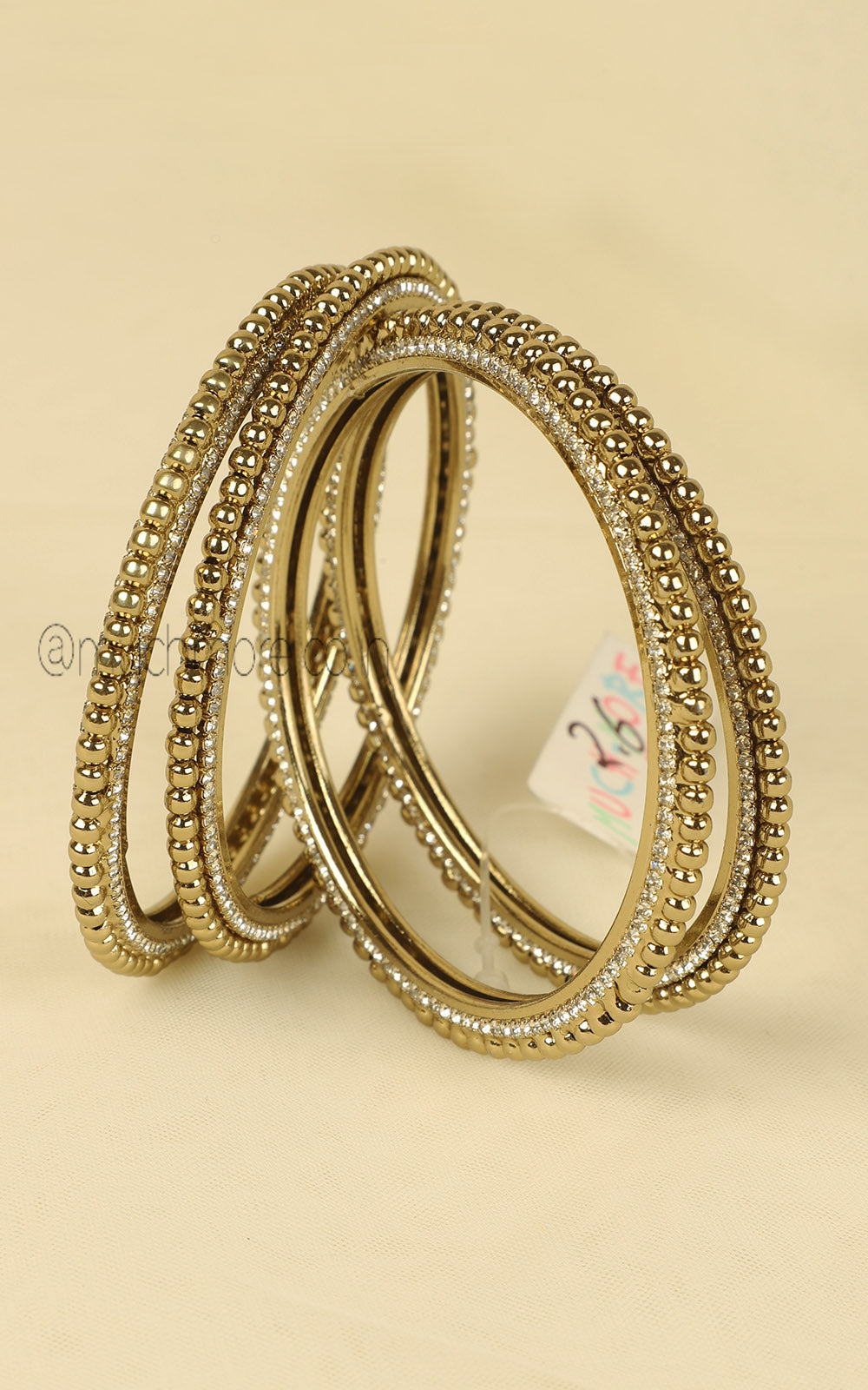 Set Of 4 Antique Gold Beads For Wedding & Festive Wear