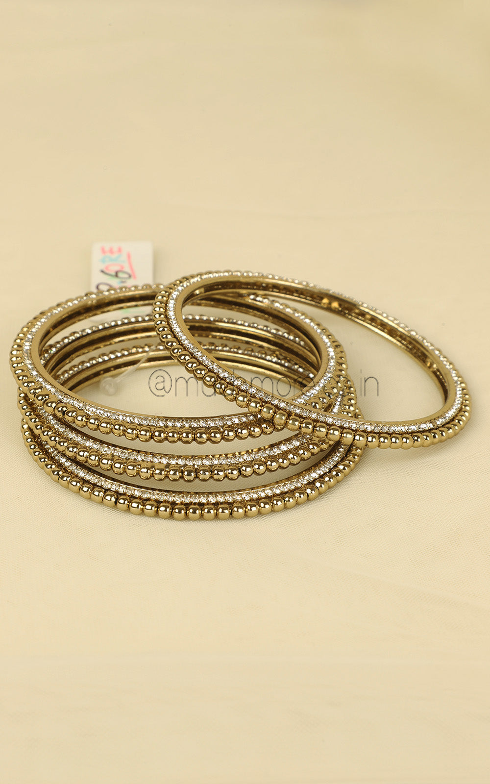 Set Of 4 Antique Gold Beads For Wedding & Festive Wear