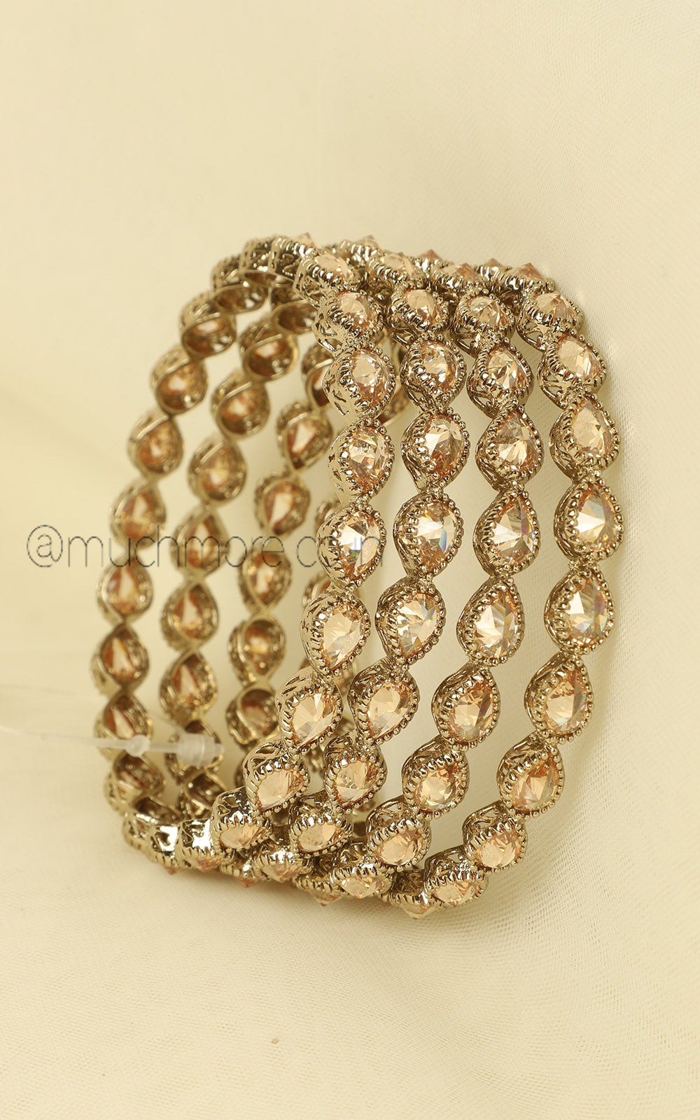 Antique Gold Polish Reverse AD Traditional Bangles