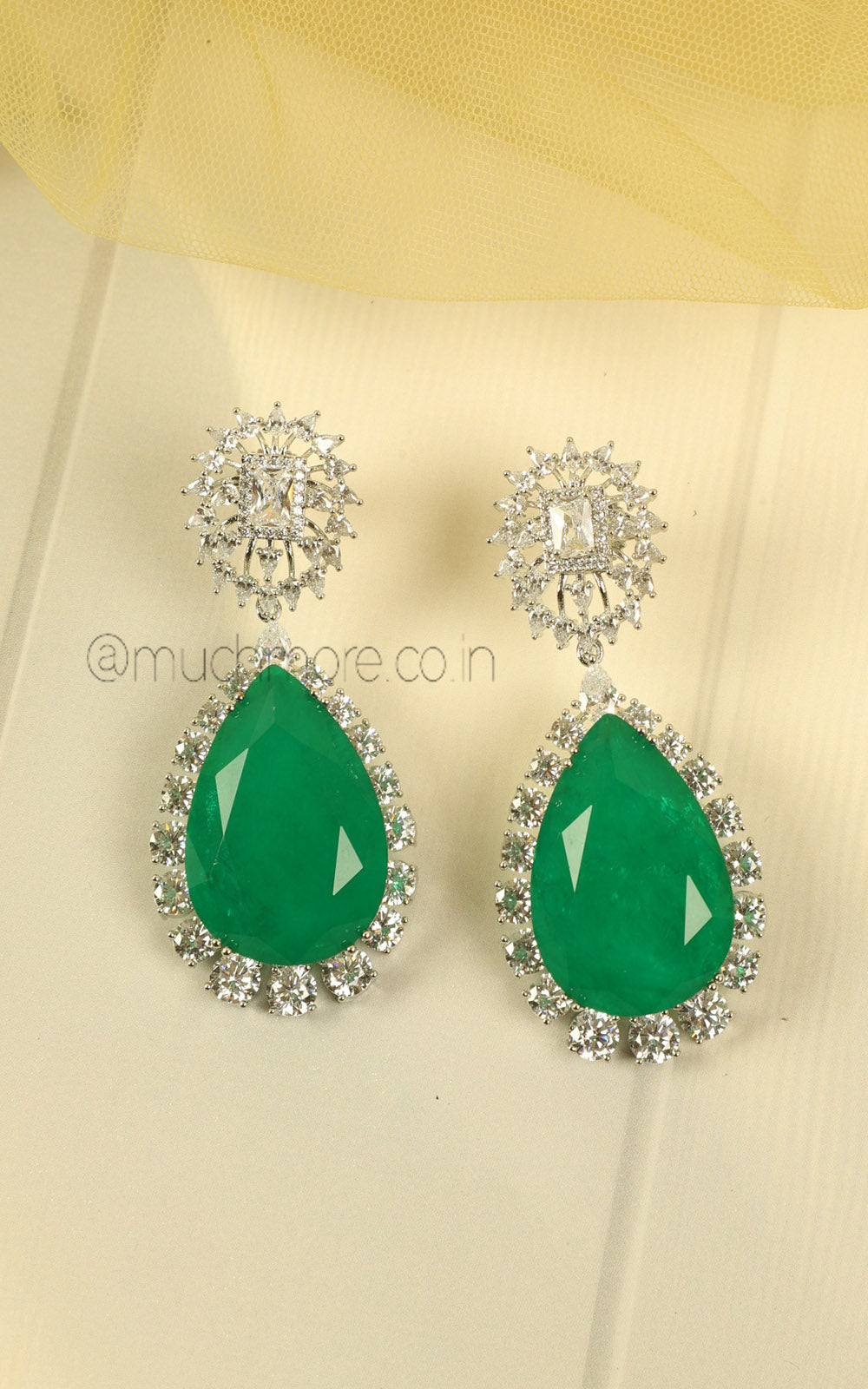 Much More Sophisticated Emerald Green Zircon Necklace Set