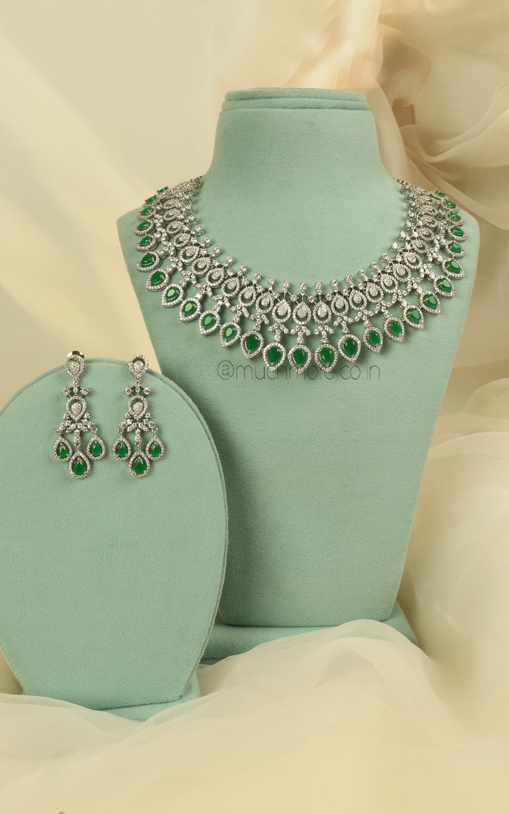 Luxury Diamond Zircon Necklace Set For Women | Bridal Wear Jewellery