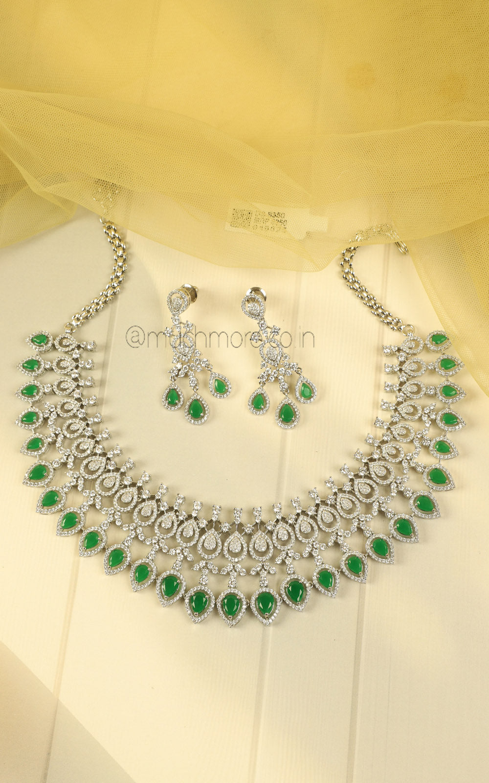 Luxury Diamond Zircon Necklace Set For Women | Bridal Wear Jewellery