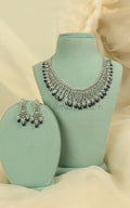 Glamorous Sapphire Blue Zircon Necklace Set Designed For Brides