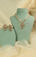 Emerald Green Meena Polki Kundan Pendant Necklace Set