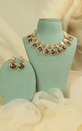 Ruby Green Meenakari Kundan AD Necklace For Brides