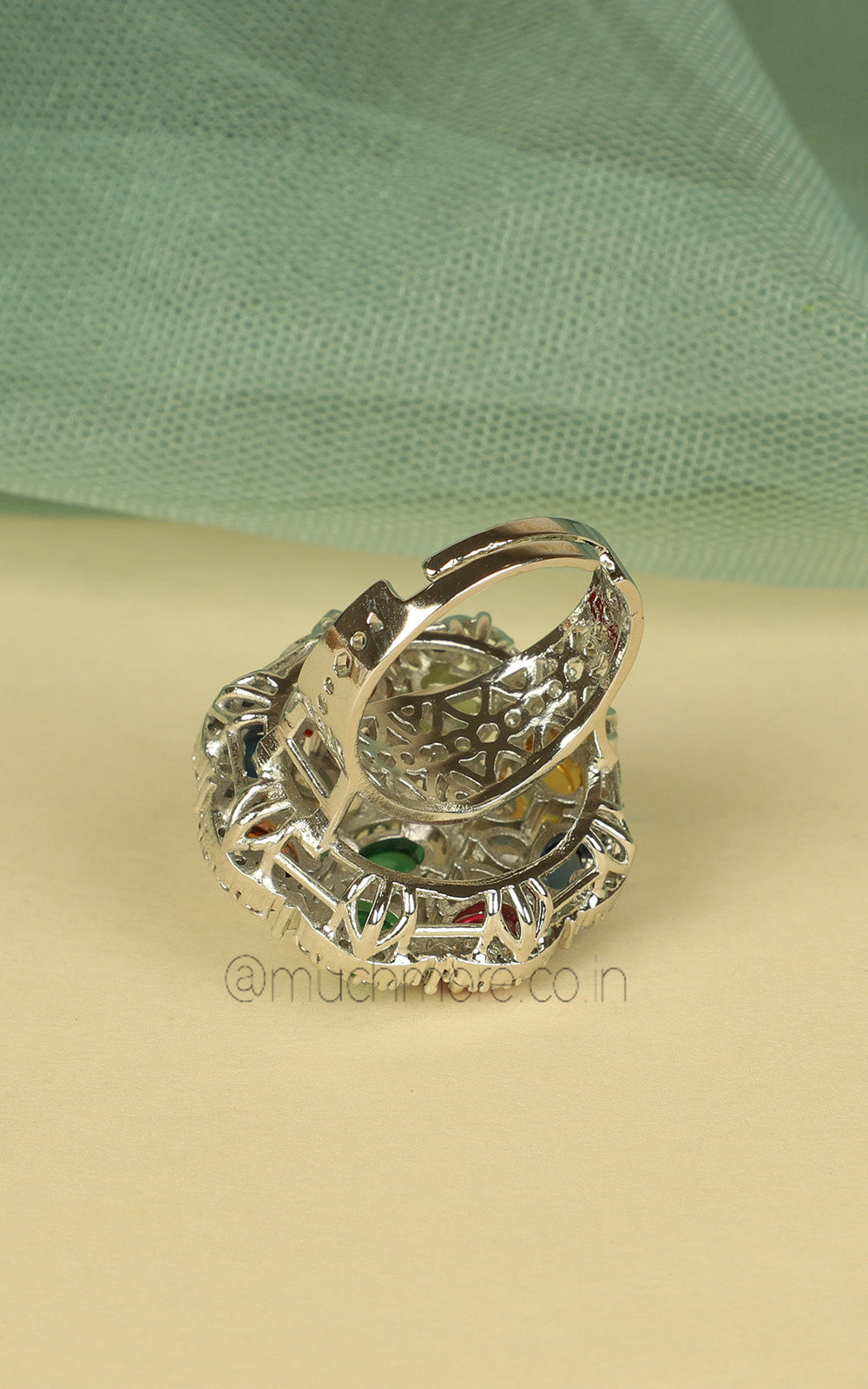 Party Wear Multi Color Zircon Diamond Ring For Women