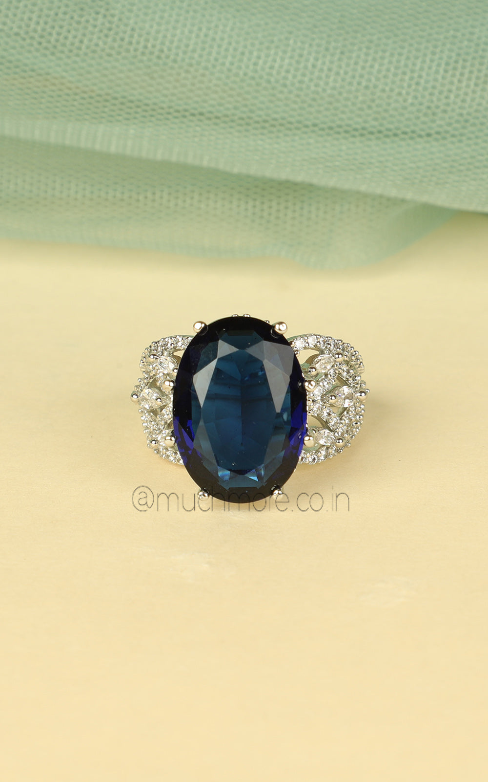 Shop Sapphire Blue Statement Ring Jewellery Online At Much-More