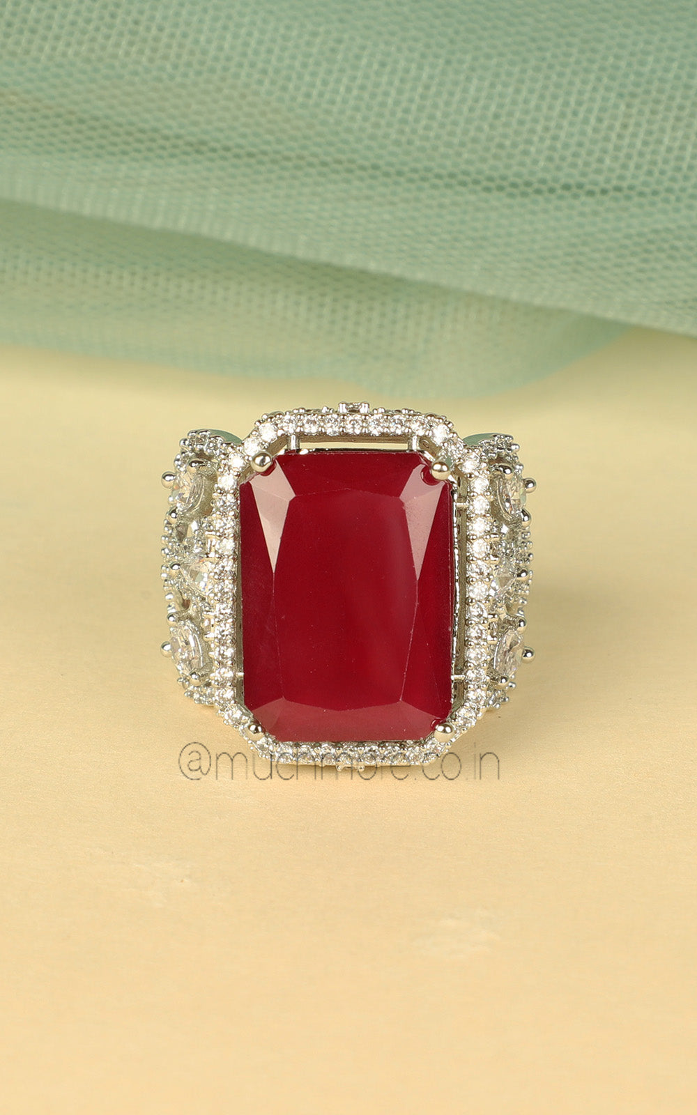 Glamorous Ruby Diamond Ring Buy Online In India