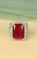 Glamorous Ruby Diamond Ring Buy Online In India