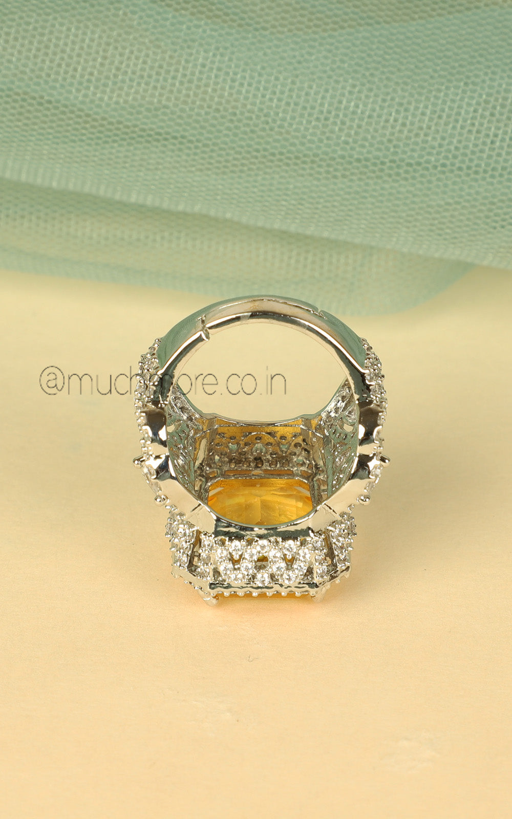 Shop Trending Yellow Ring With Zircon Diamond