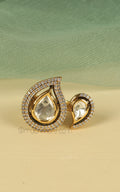White Kundan With Diamond Statement Ring At Much More