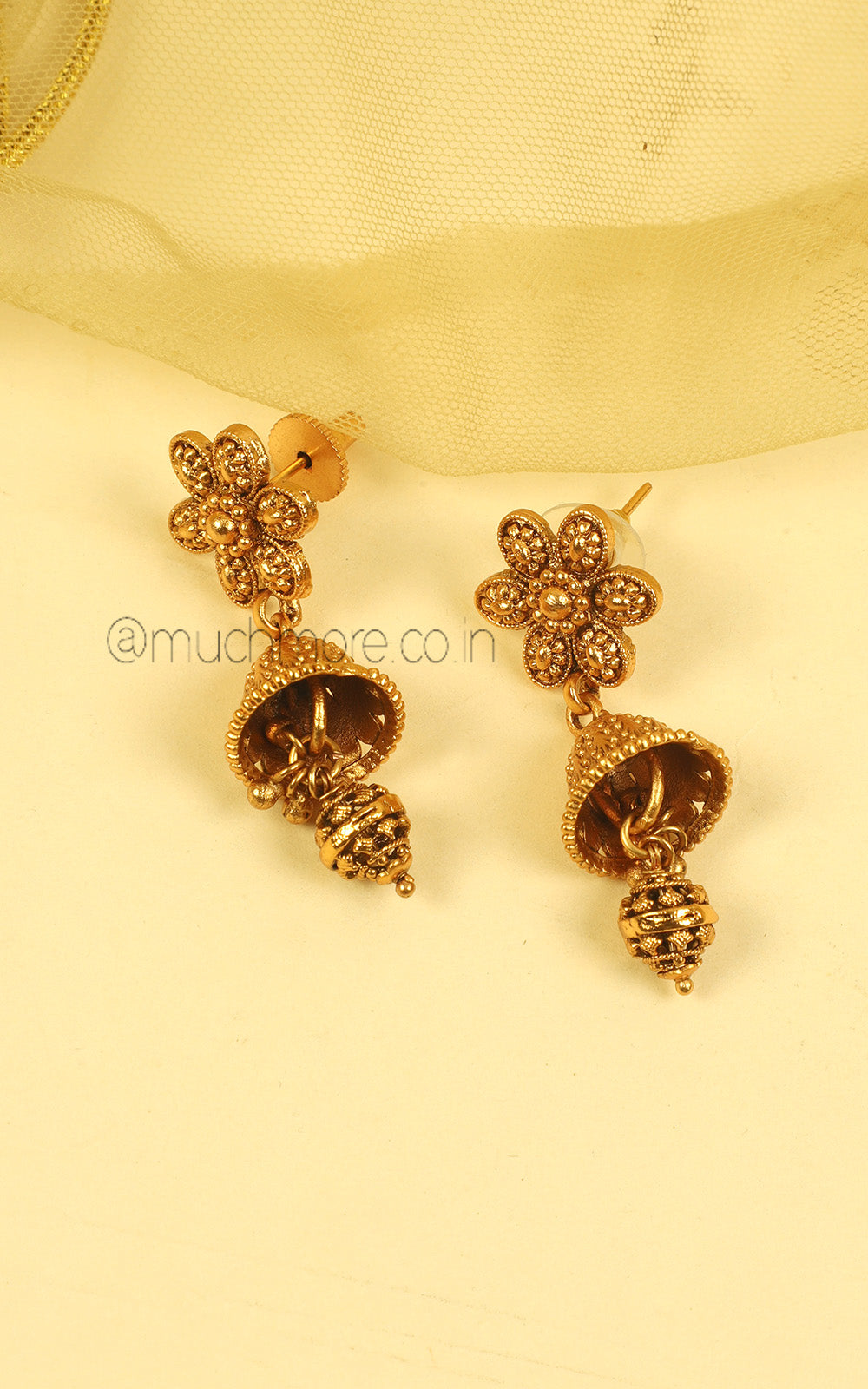 Gold Look Necklace Earring Set | Imitation Jewellery India