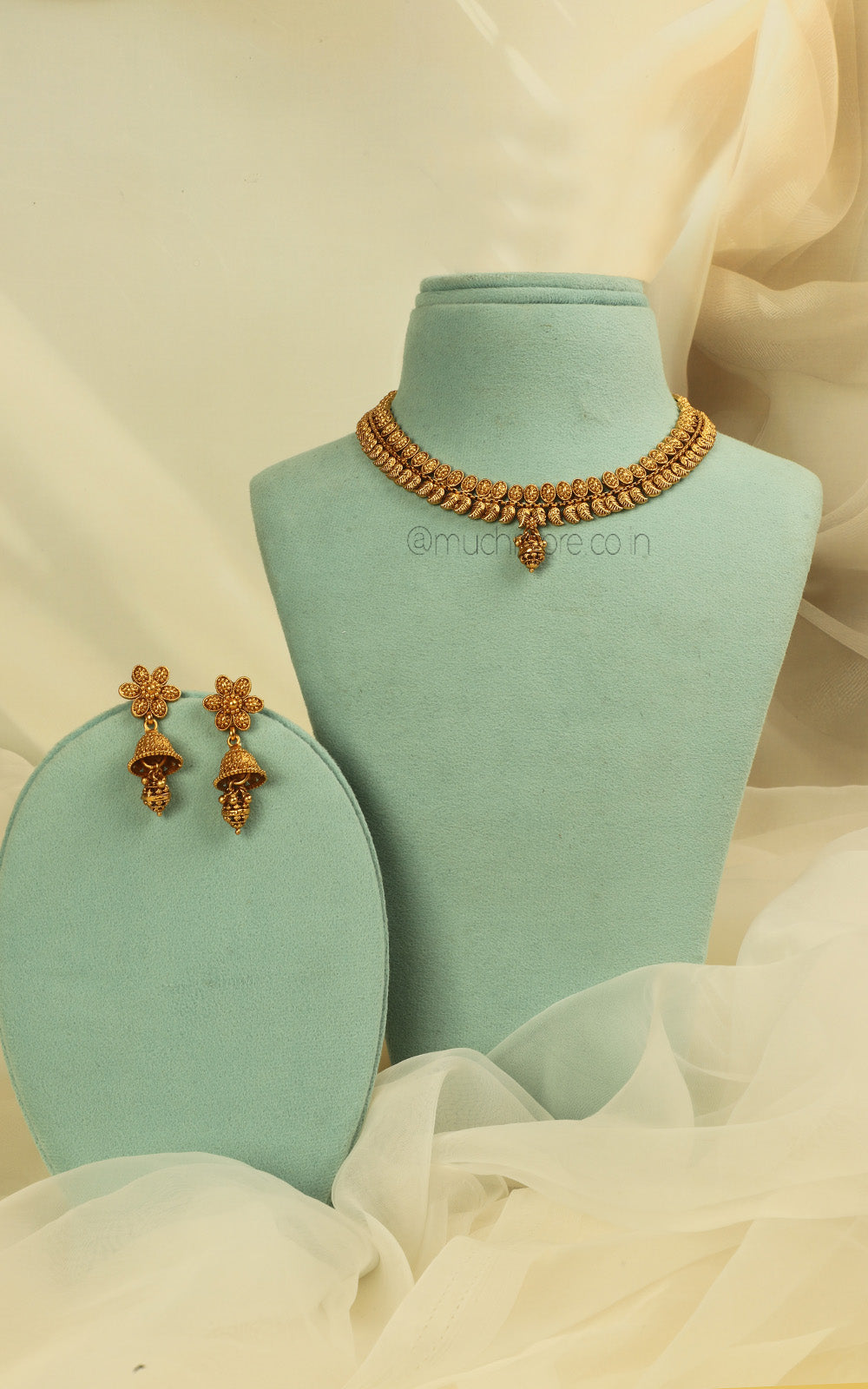 Gold Look Necklace Earring Set | Imitation Jewellery India
