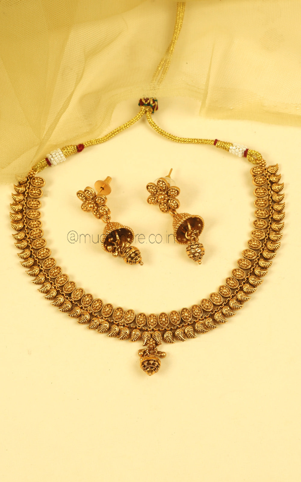 Gold Look Necklace Earring Set | Imitation Jewellery India