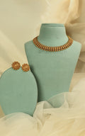 Real Gold Look Light Necklace With Stud At Much More