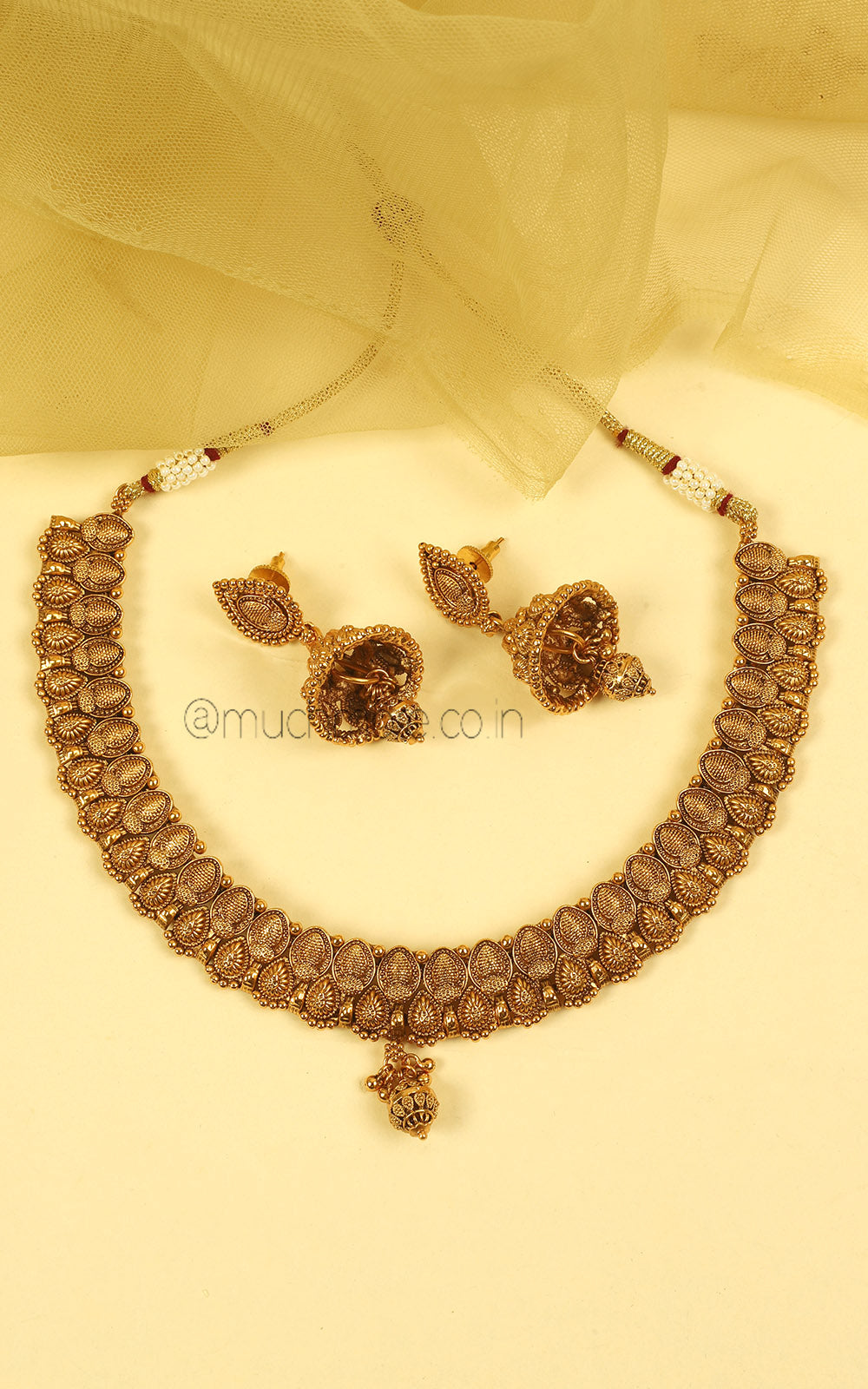 Gold Look Necklace Set For Wedding | Buy Online India