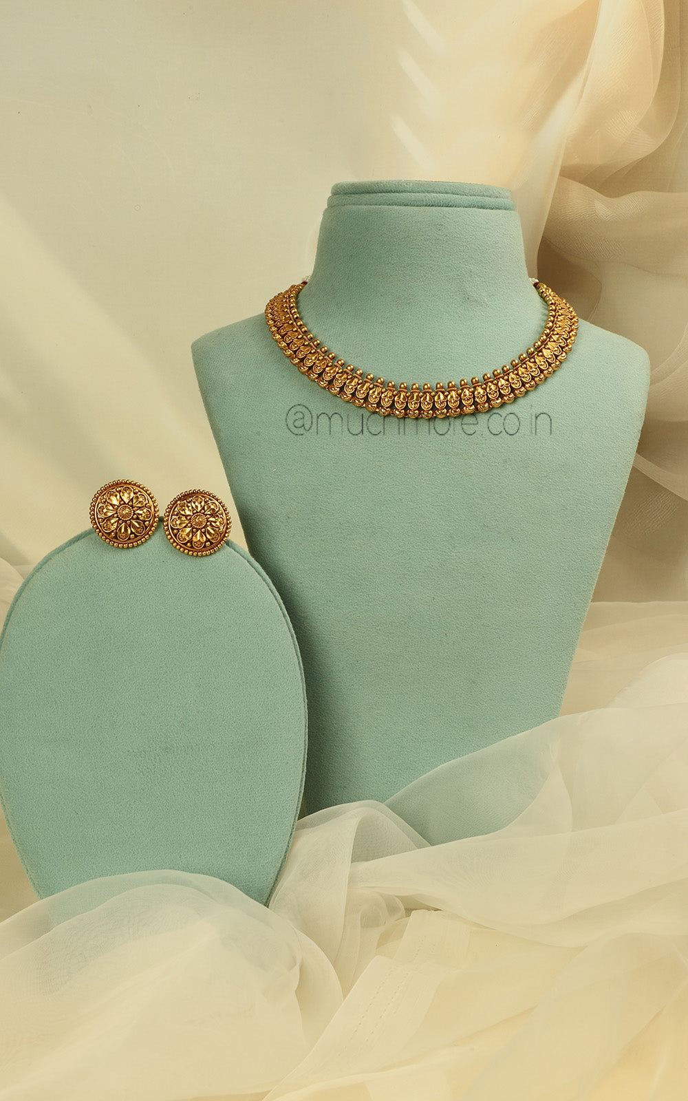 Designer Gold Necklace Set | Earrings For Indian Women Online