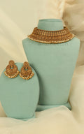 Buy Online Bridal Gold Look Choker With Pearl Drops