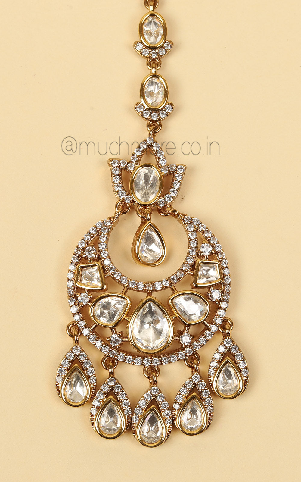 Without Color Kundan And Diamond Maag Tikka Buy Online