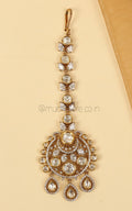 Designer And Elegant Kundan And Diamond Maang Tikka
