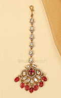 Ruby Drops Kundan Maang Tikka For Traditional Look